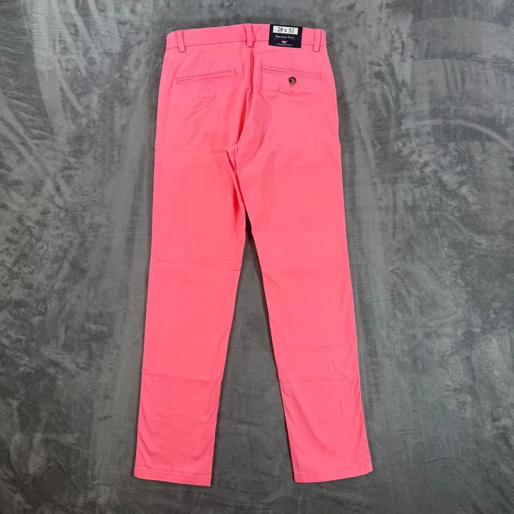 New Vineyard Vines Breaker Pant Men's Size 28x32 Papaya Passion Pink Chino